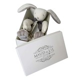 Maud N Lil - Ears The Bunny Comforter - Grey -GIFT BOXED