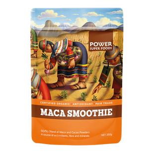 Maca Power Smoothie Blend  - Maca Powder & Cacao Powder Certified Organic 250g 